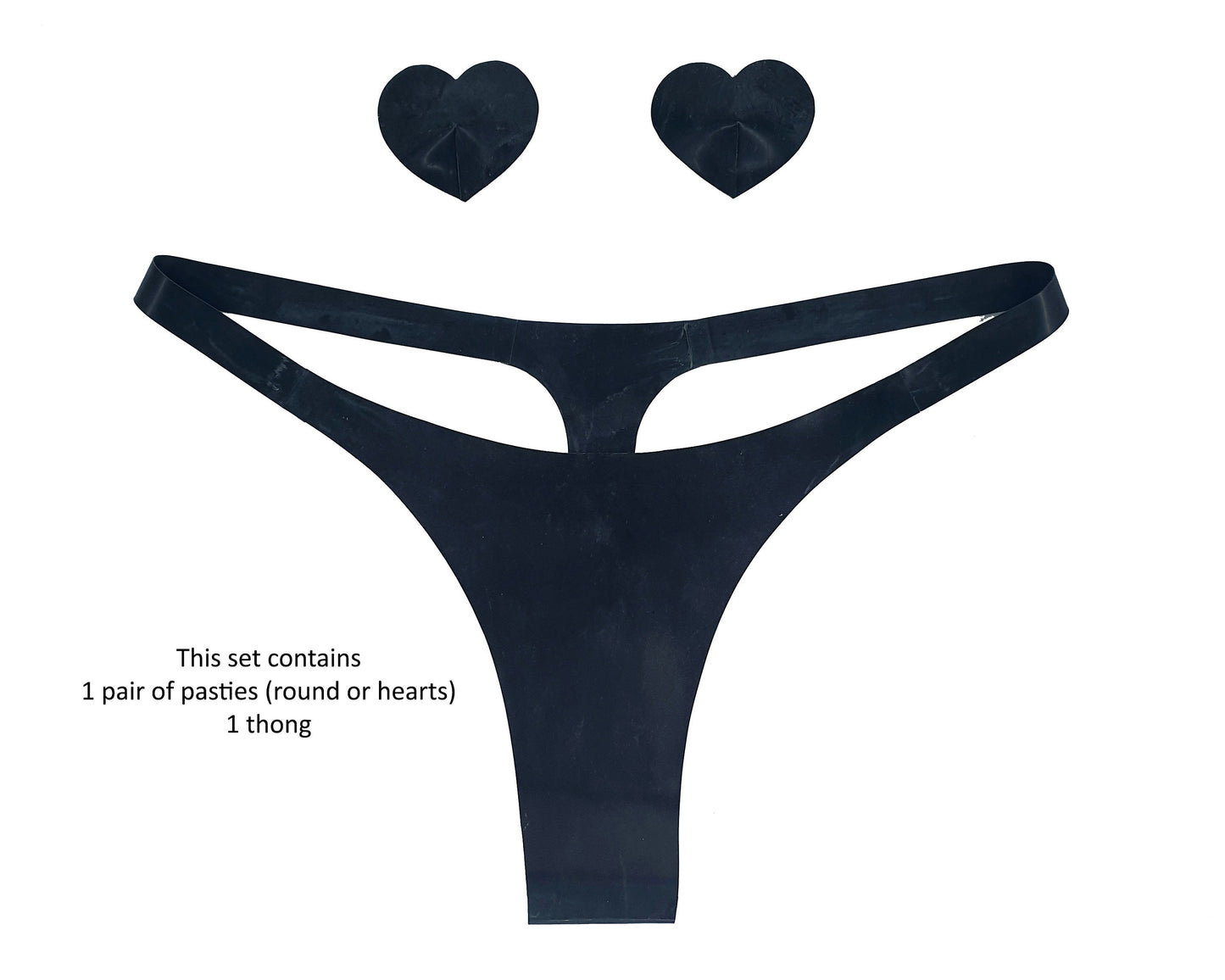 Latex thong pasties set - Lottielatex