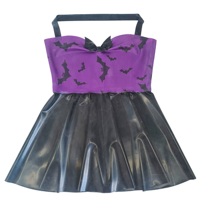 Halloween latex bandeau skater dress (with or without neck strap)