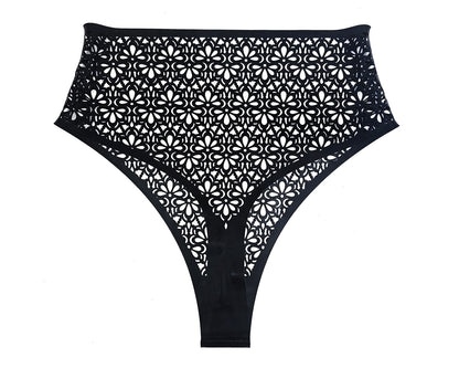 READY TO SHIP SIZE S Latex lace highwaist thong