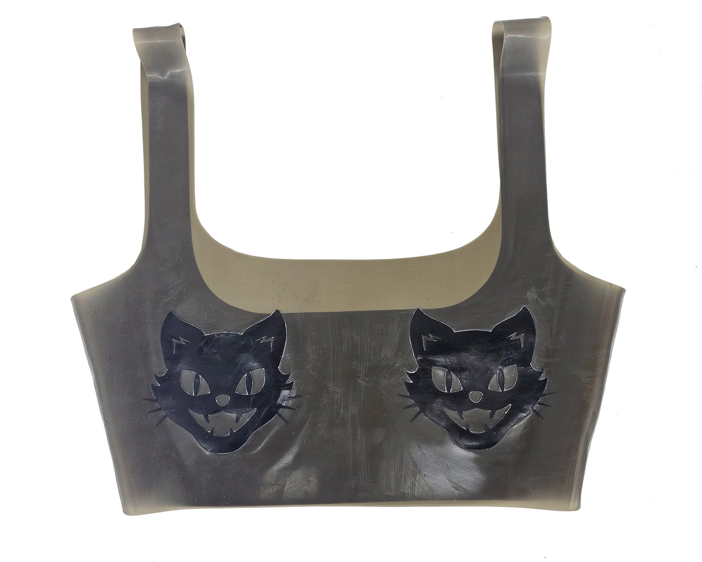 Cat latex crop top