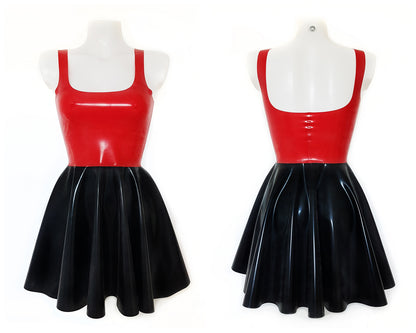 Latex skater dress - Lottielatex handmade latex dress from Belgium
