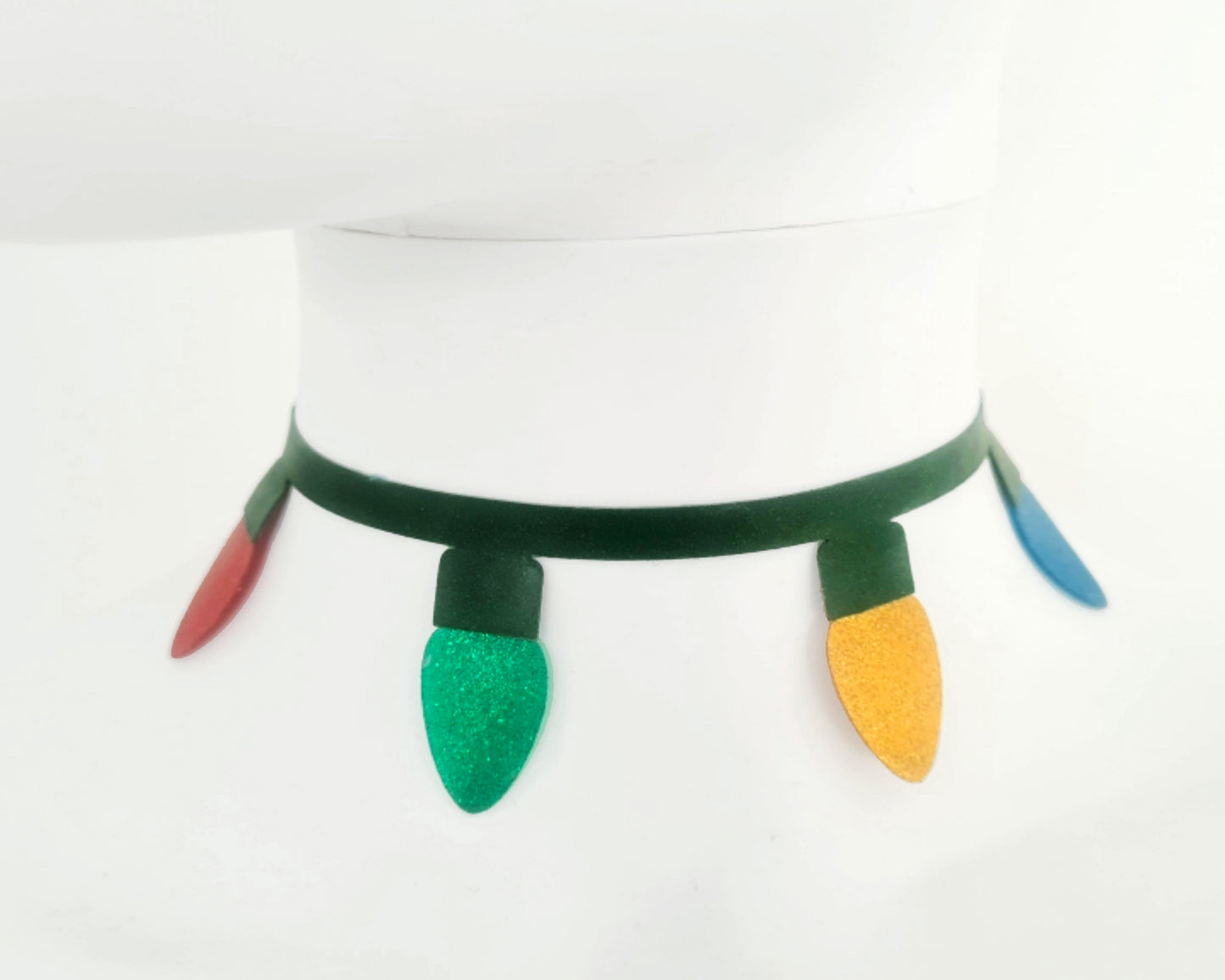 Latex Christmas lights garland choker necklace