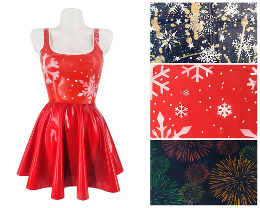 Christmas Latex skater dress