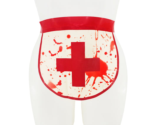 Latex nurse cross bloodsplatter apron LIMITED!