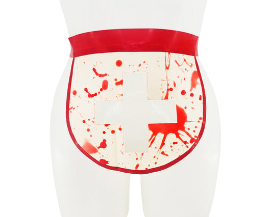 Latex nurse cross bloodsplatter apron LIMITED!