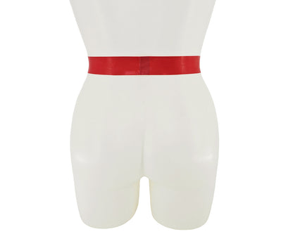 Ceinture péplum en latex à 2 couches