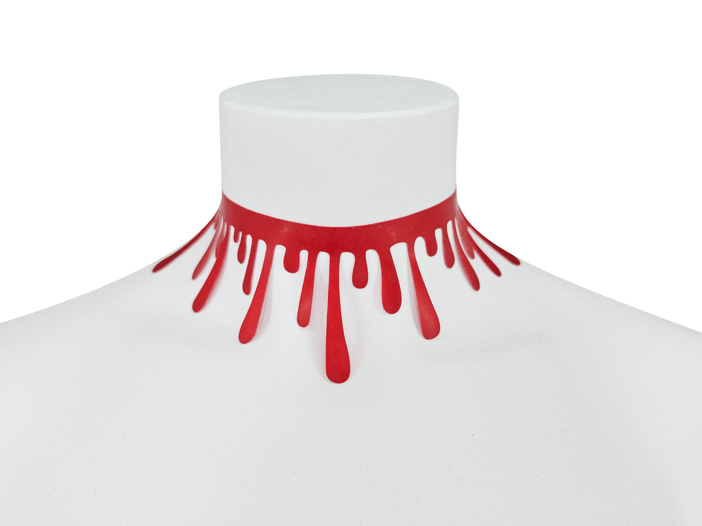Tour de cou en dentelle et latex