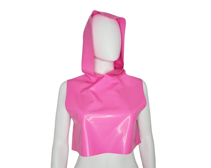 Latex hooded crop top - Lottielatex