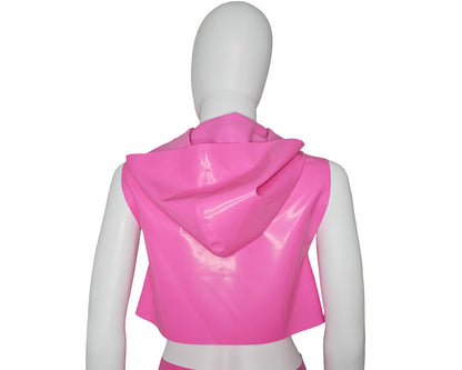 Latex hooded crop top - Lottielatex