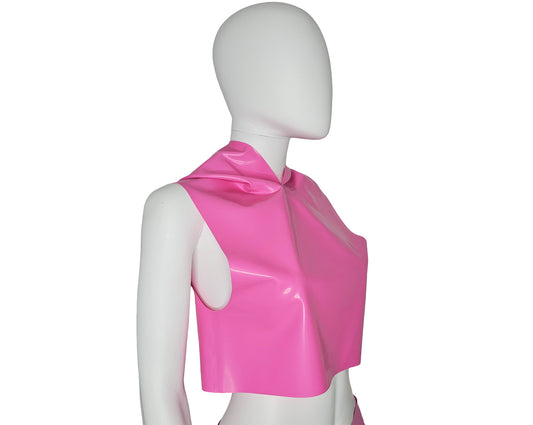 Latex hooded crop top - Lottielatex