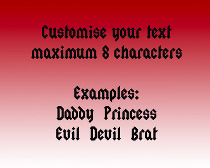 Custom text add on Metal font