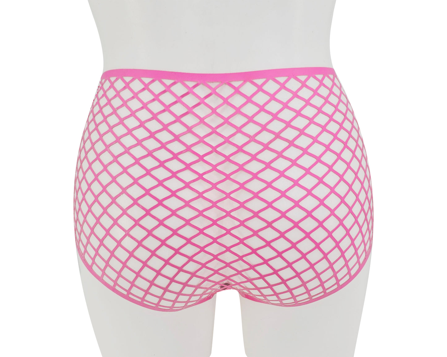 Lasercut latex fishnet panties