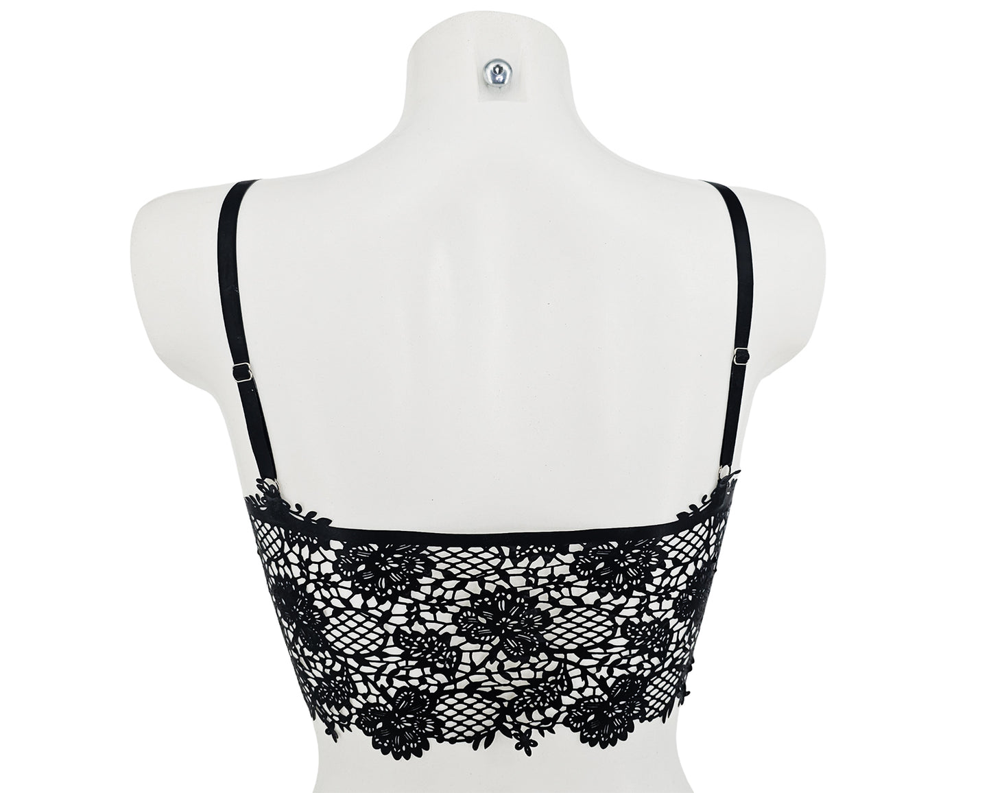 lasercut latex flower lace top