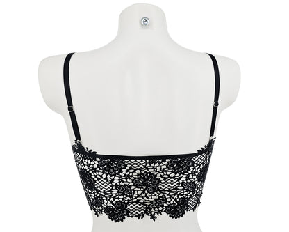 lasercut latex flower lace top