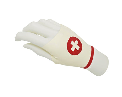 Latex nurse cross gauntlets