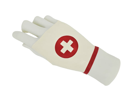 Latex nurse cross gauntlets