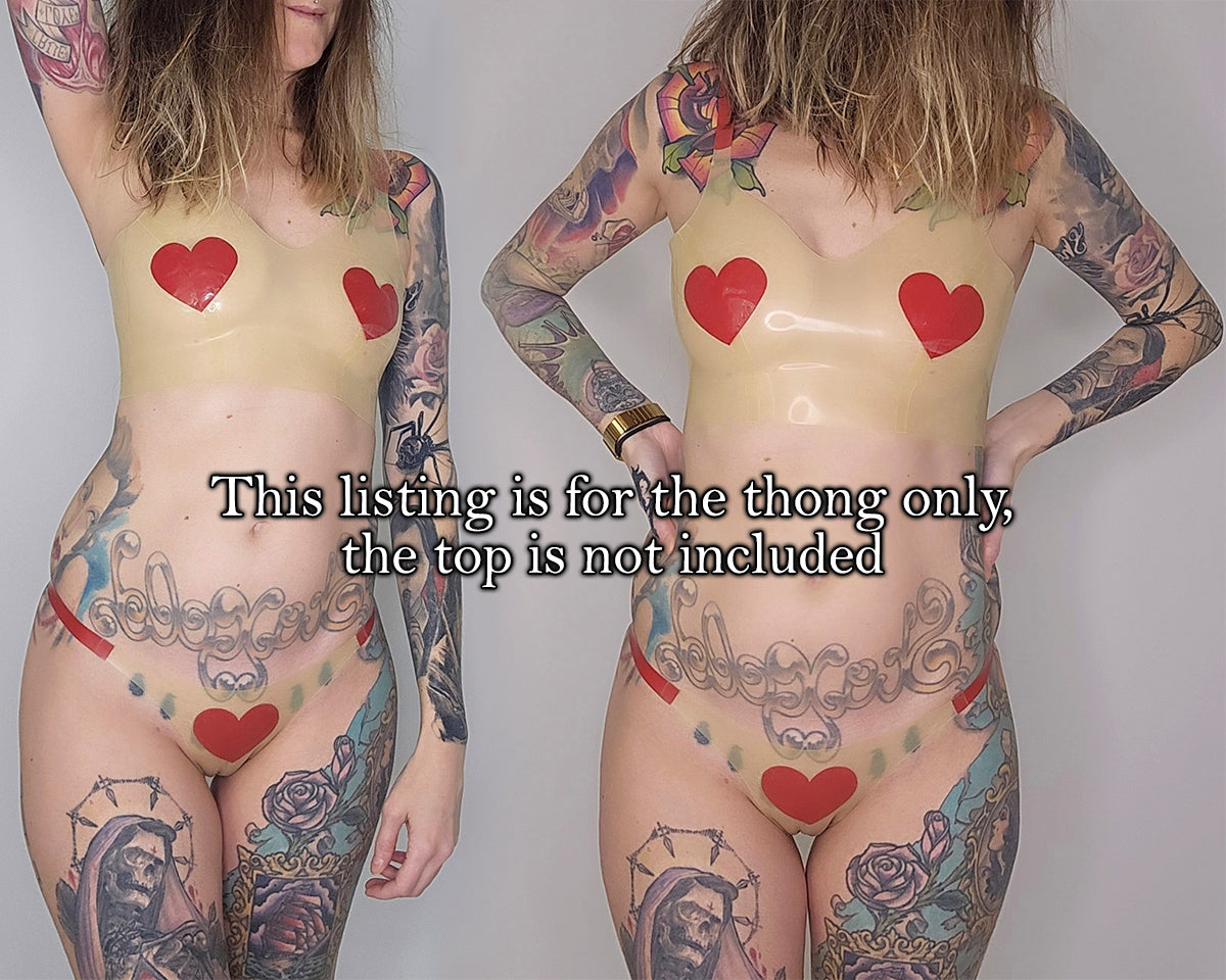 Latex heart thong - Lottielatex
