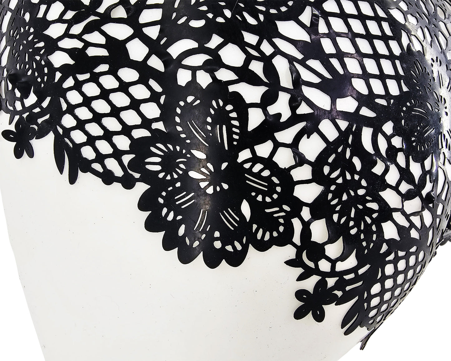 lasercut latex flower lace panties