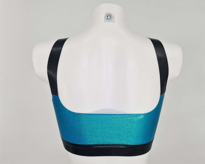 latex glitter crop top bralette lottie latex 
