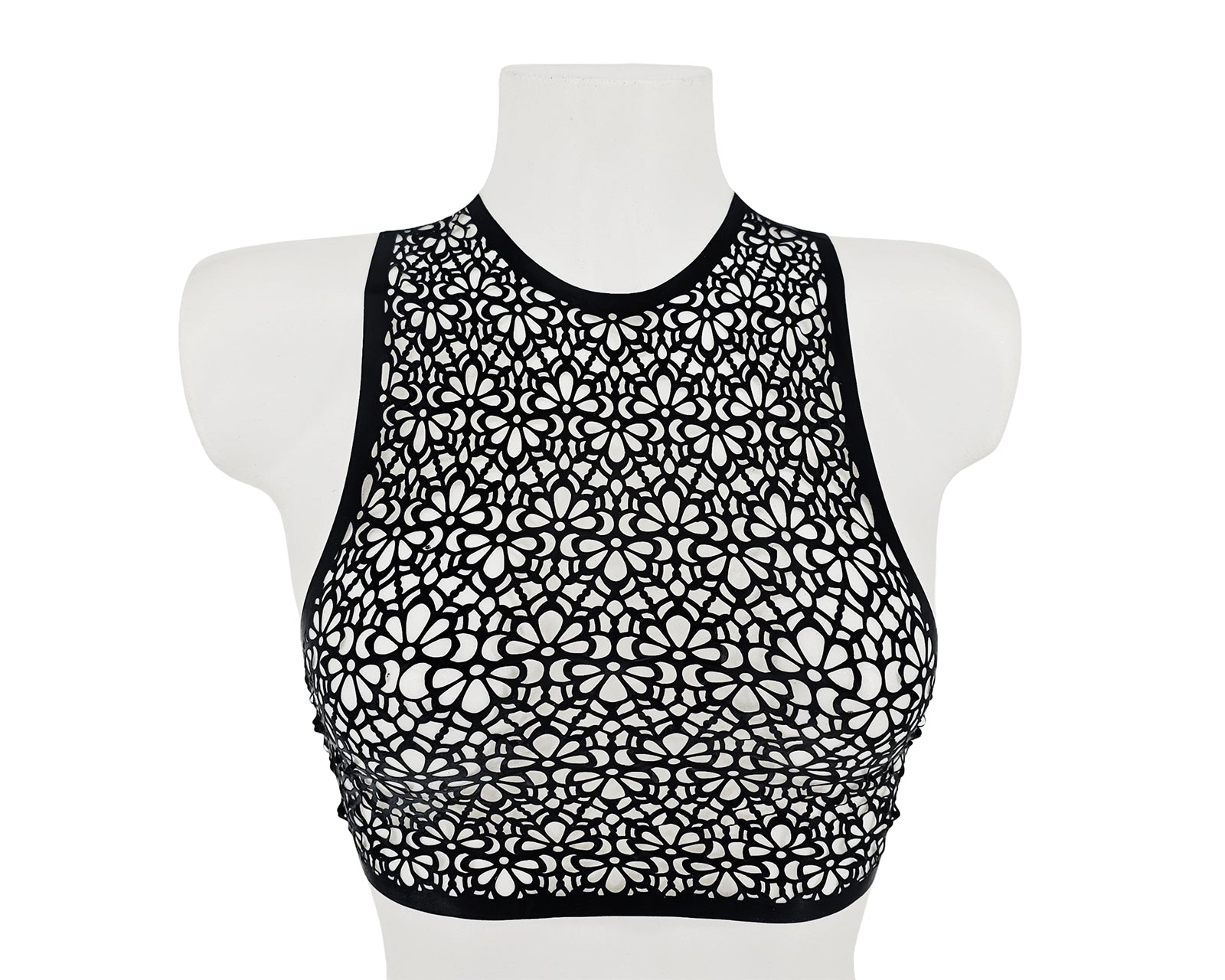 lasercut lace latex top - lottie latex