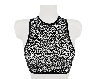 lasercut lace latex top - lottie latex