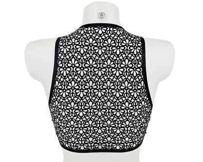 latex lasercut lace crop top lottie latex