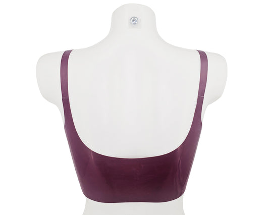 Latex panelled sweethart crop top - Lottielatex