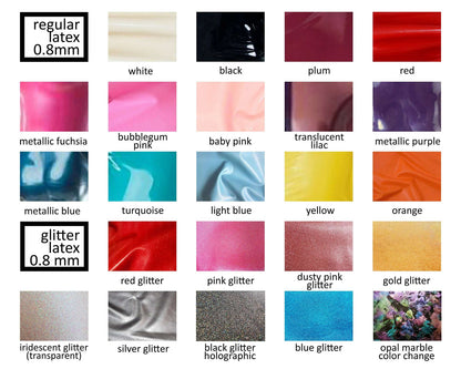 latex thick latex color chart - lottie laetx