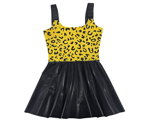 Robe mini patineuse Halloween en latex