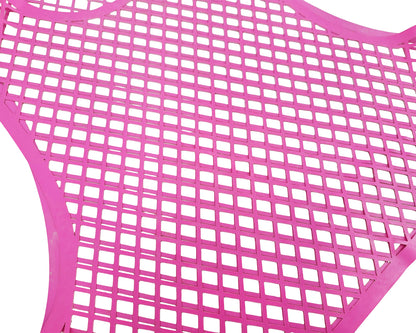 READY TO SHIP Size L Lasercut latex fishnet muscle crop top