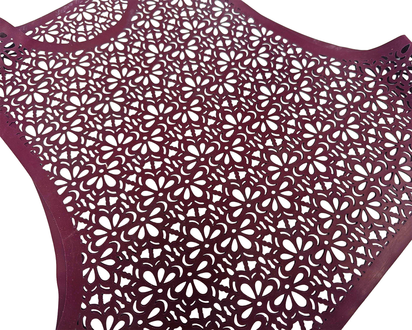 Haut court en latex découpé au laser avec motif nid d'abeille