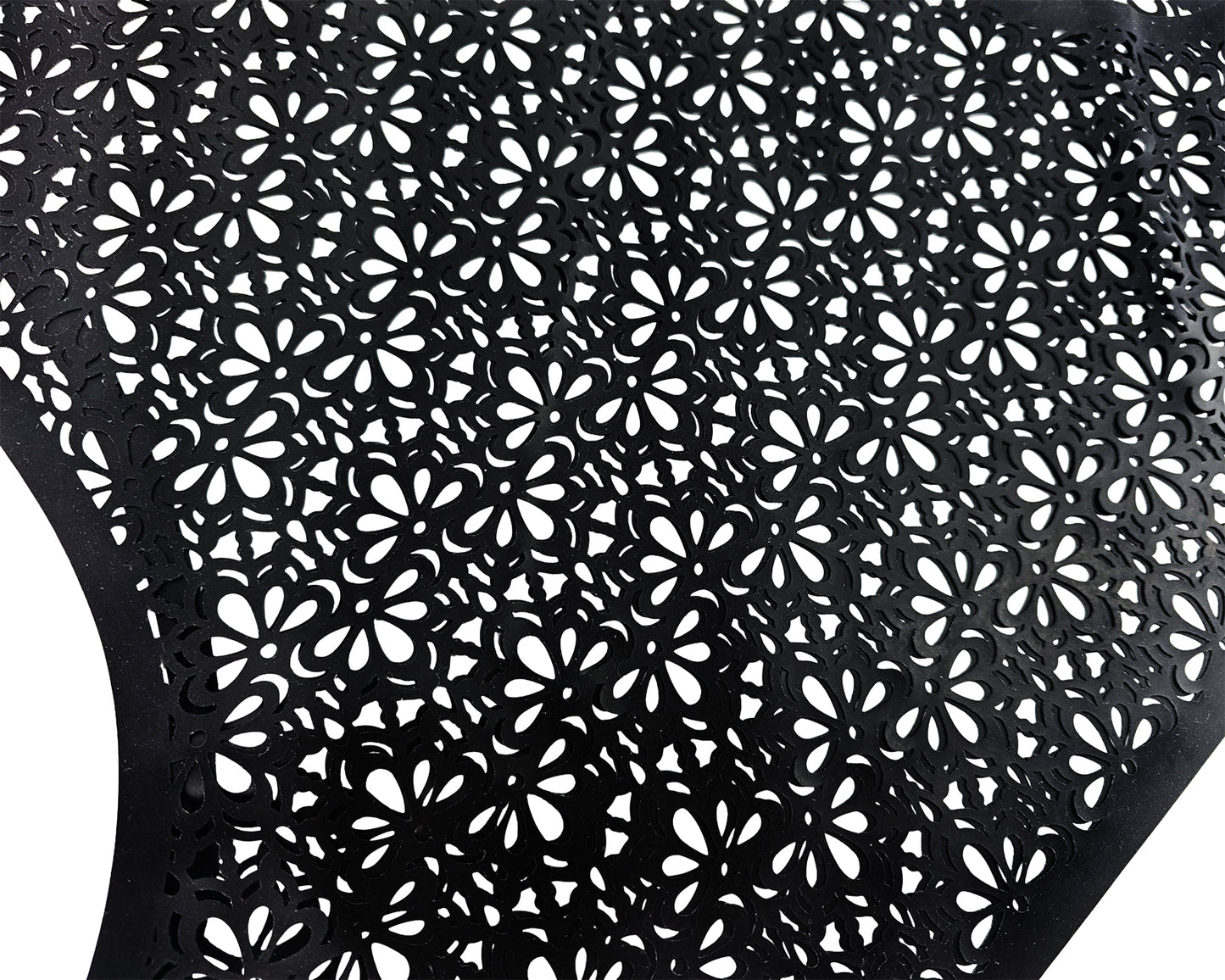 Haut court en latex découpé au laser avec motif nid d'abeille