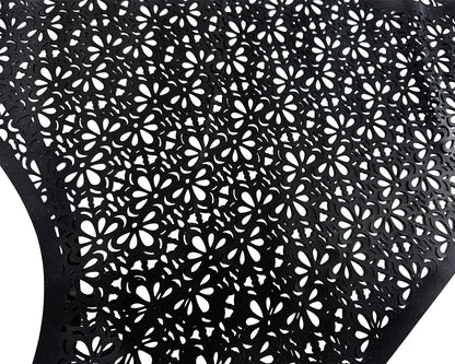 Haut court en latex découpé au laser avec motif nid d'abeille