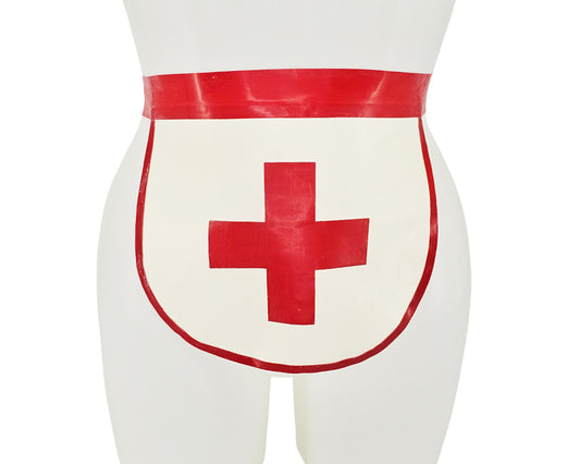 Latex nurse cross apron