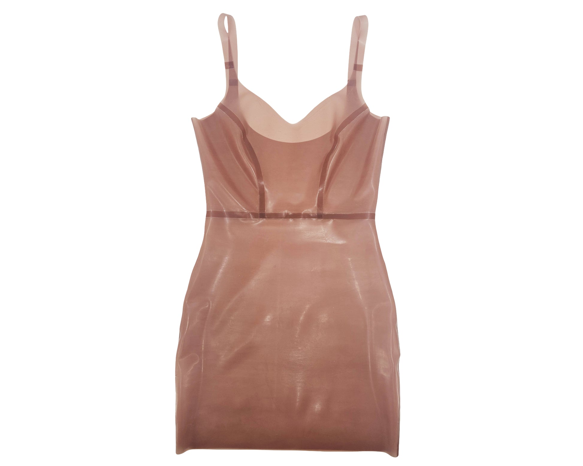 Latex panelled sweethart vest mini dress - Lottielatex