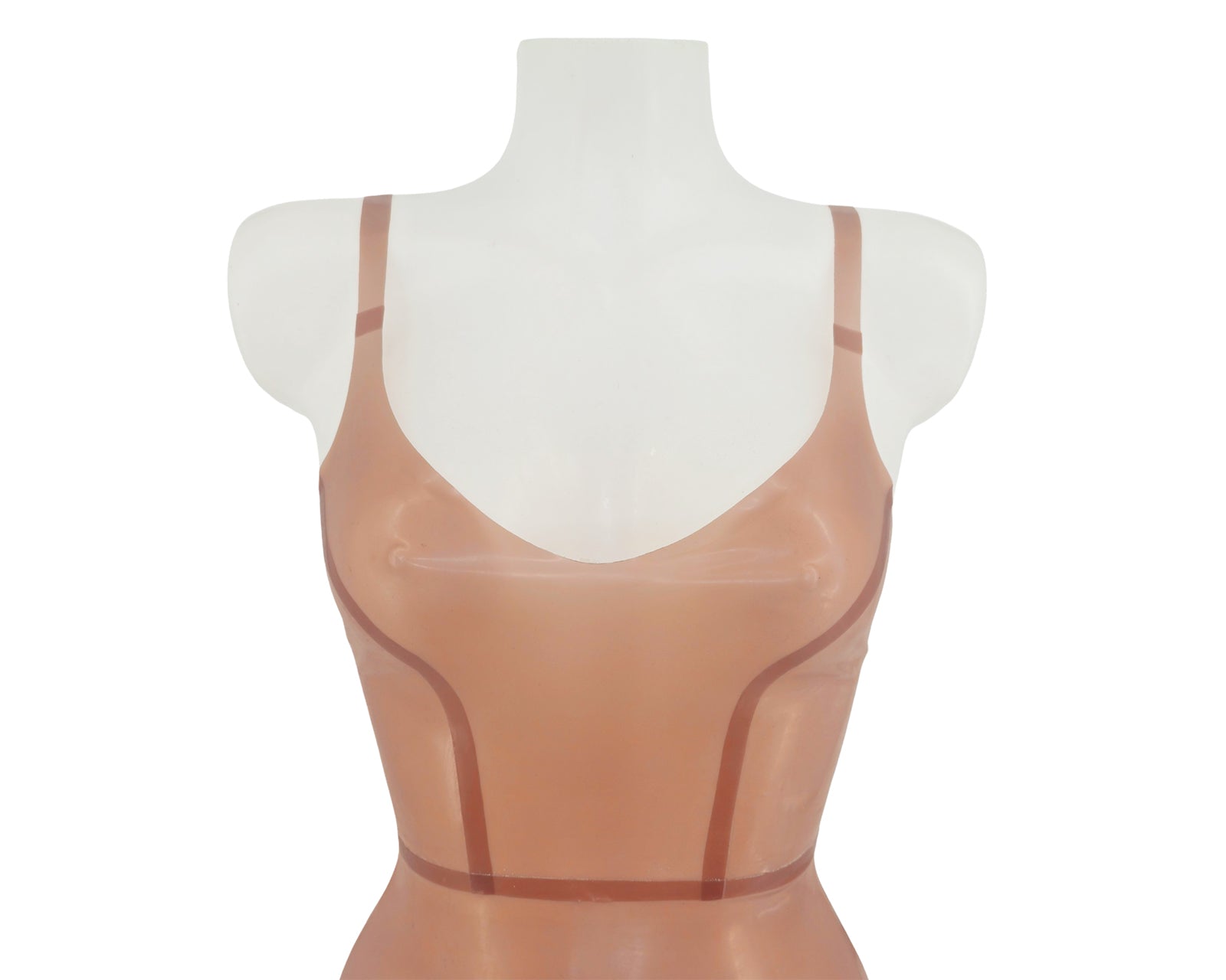 Latex panelled sweethart vest mini dress - Lottielatex