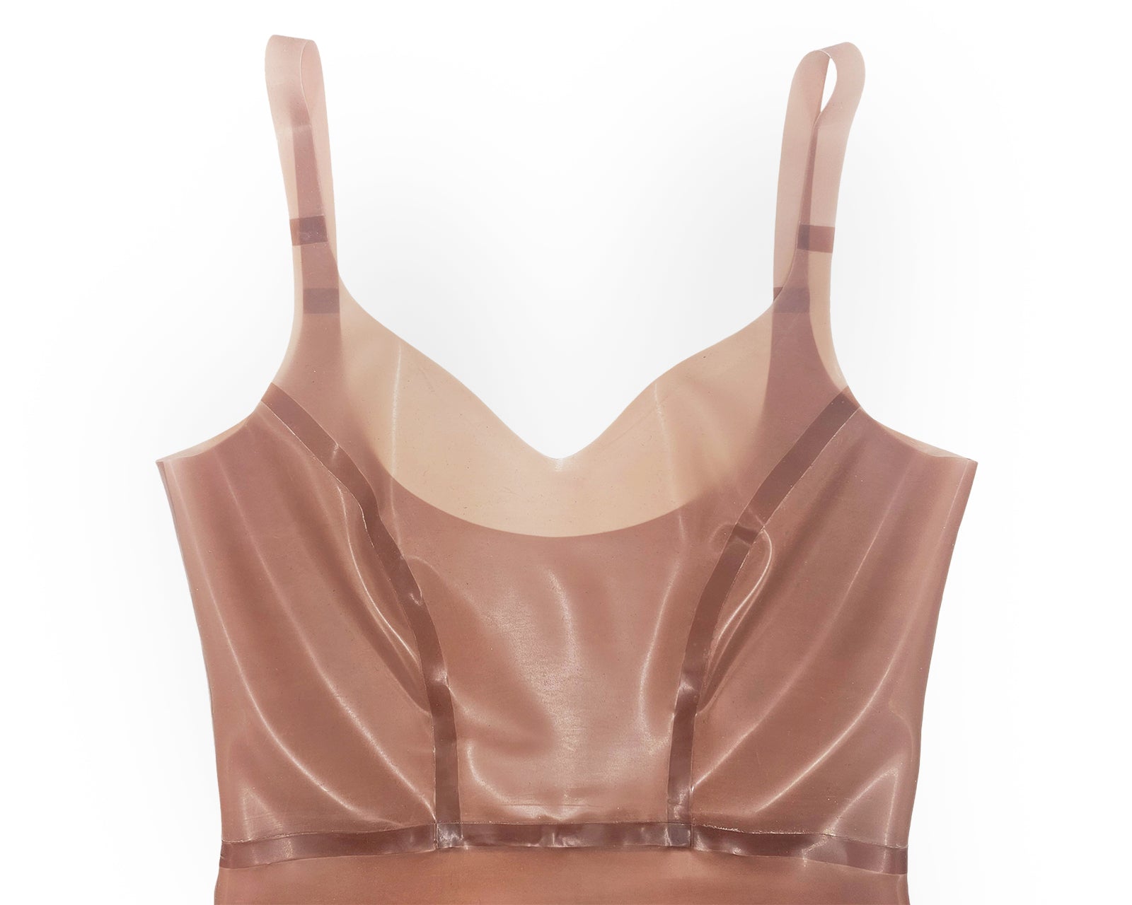 Latex panelled sweethart vest mini dress - Lottielatex