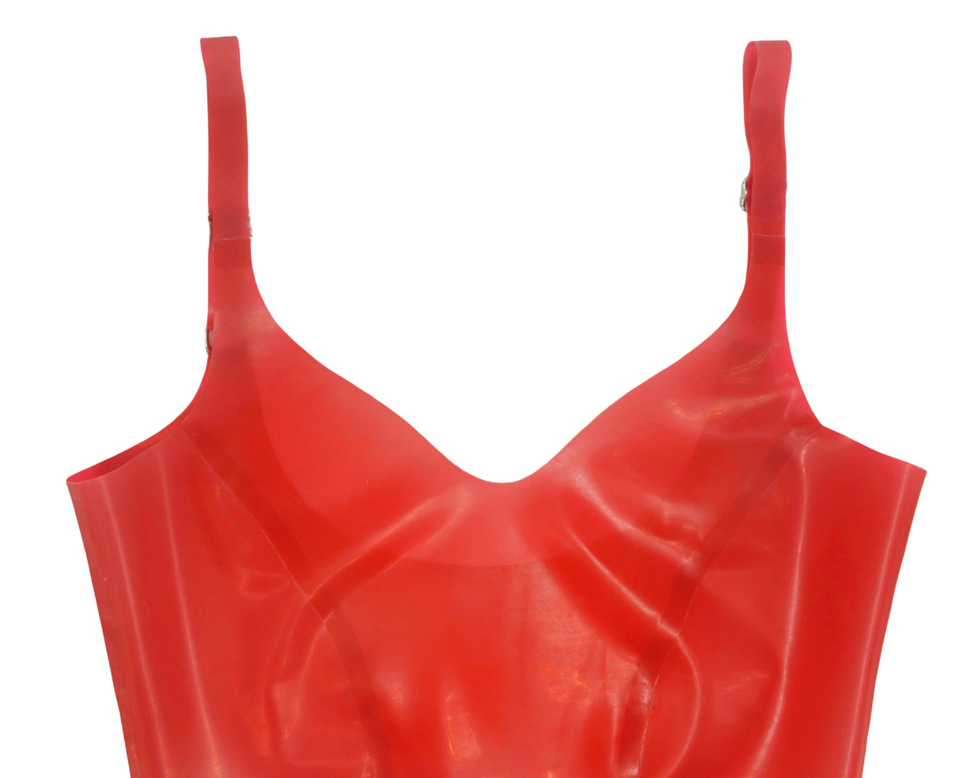 READY TO SHIP size S Latex panelled thong bodysuit with adjustable straps - Lottielatex