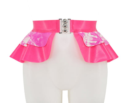 READY TO SHIP Size S Latex 2 layer peplum belt