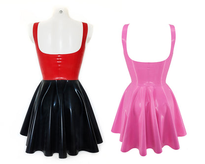 READY TO SHIP Sizes M - L Latex Slut / Bitch skater dress