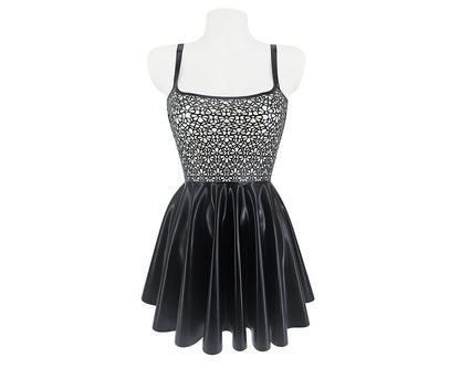 READY TO SHIP SIZE S Latex lace skater dress