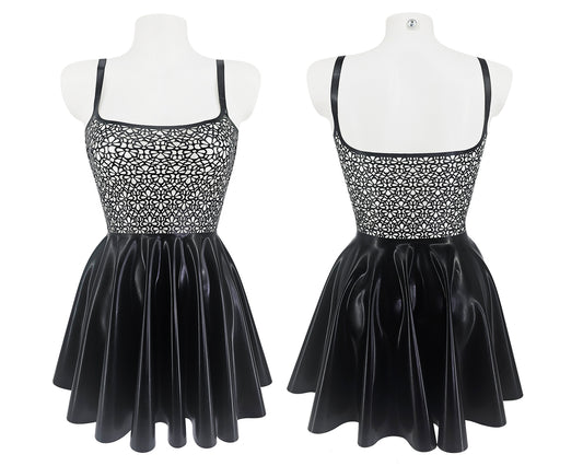 READY TO SHIP SIZE S Latex lace skater dress