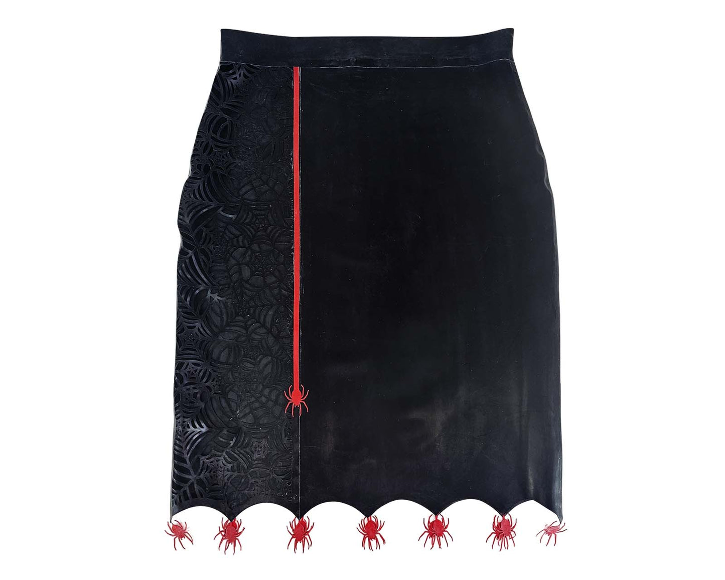 Jupe crayon midi en latex