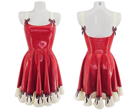 XS-3XL Robe patineuse en latex