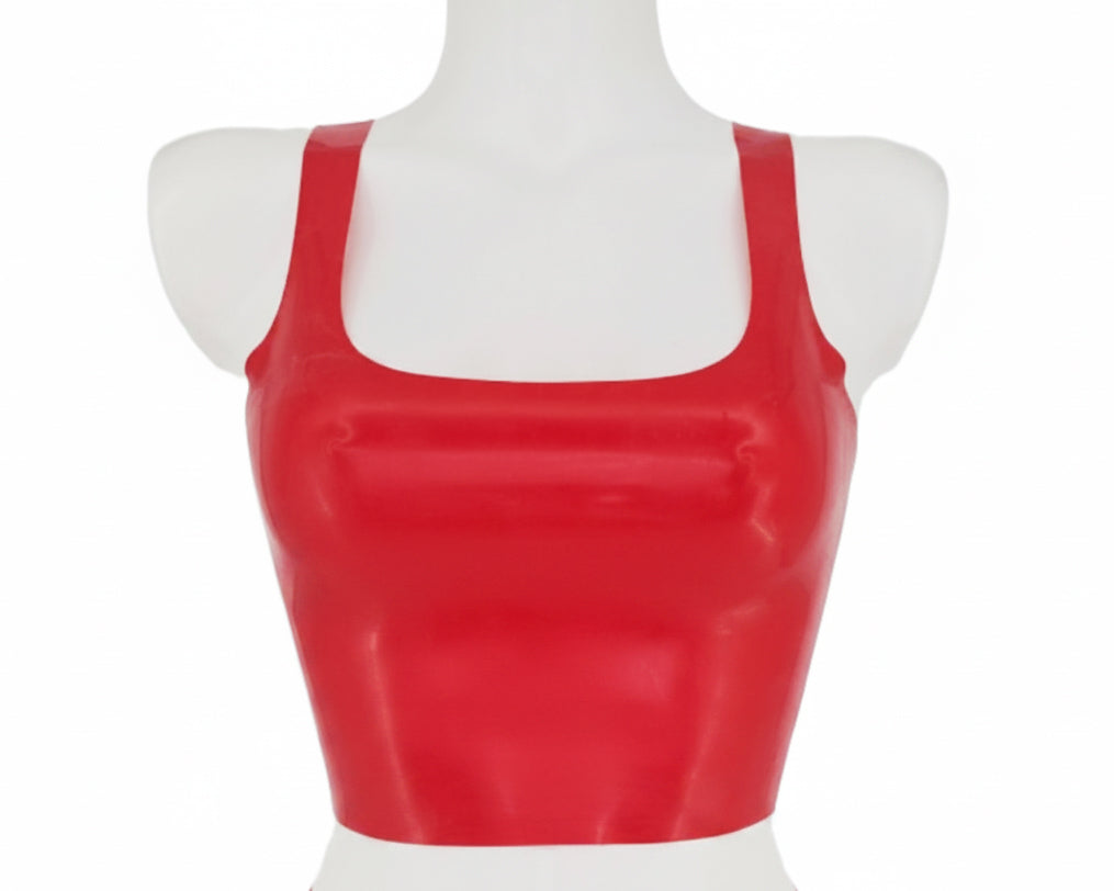 Latex long vest top