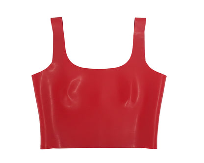 Latex long vest top