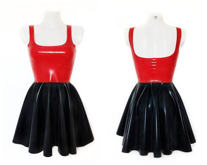 Latex skater dress