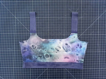 Glitter/pattern latex crop top