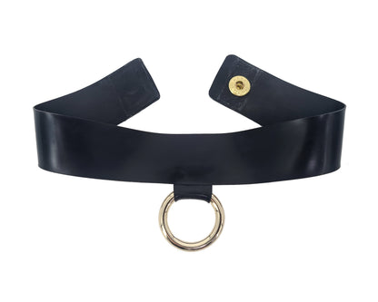 Latex O-ring choker /glitter available (silver, gold or rainbow ring)