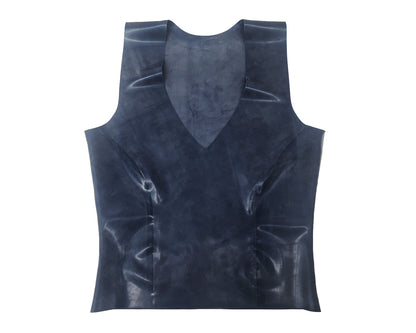 Latex v-neck long top - Lottielatex